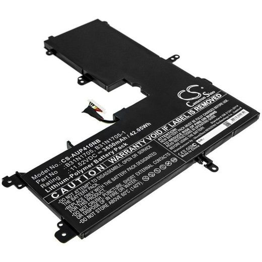 Аккумулятор CameronSino CS-AUP410NB для ноутбука Asus Q405UA, Q405UA-BI5T5, 11.52В, 3650 мАч, 42.05 Вт, Li-Polymer, черный