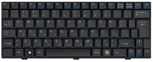 Клавиатура для MSI Wind U100 RU, Black