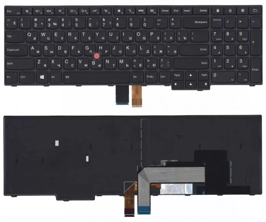 Клавиатура для ноутбука IBM Lenovo Thinkpad E550, E550C, E555, E560, E565 черная с подсветкой