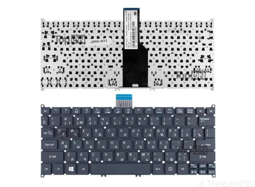 Нерабочая клавиатура для ноутбука Acer S3, One 725, One 756, AO725, AO756 черная, без рамки, горизонтальный Enter