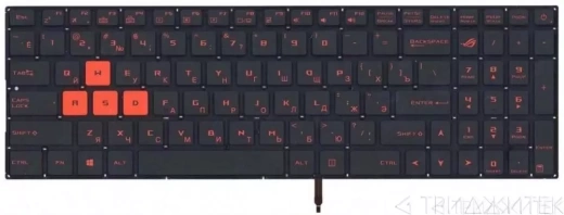 Клавиатура для ноутбука Asus GL702, черная