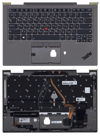Клавиатура для ноутбука Lenovo Thinkpad X1 Yoga 4th Gen топкейс ver.2