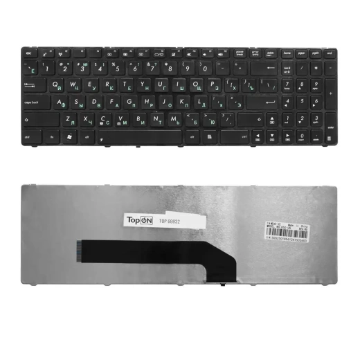 Клавиатура для ноутбука Asus K50, K50C, K51, K60, K61, P50, K70, F52, X5DIJ, PRO5DIJ Series с рамкой TOP-99932