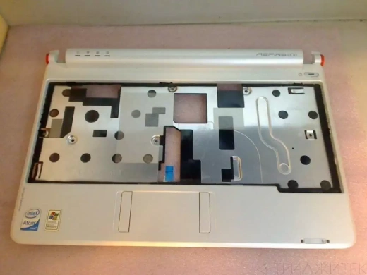 Верхняя часть корпуса (палмрест) для ноутбука Acer Aspire One ZG5, A150 (белый), б.у.