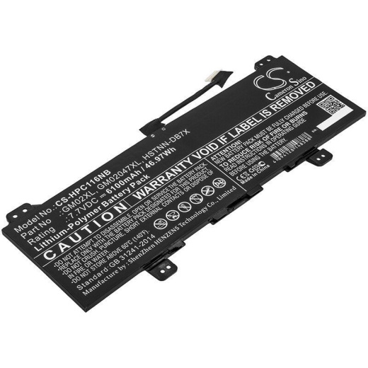 Аккумулятор CameronSino CS-HPC116NB для ноутбука HP Chromebook 11 G6, 7.7В, 6100 мАч, 46.97 Вт, Li-Polymer, черный