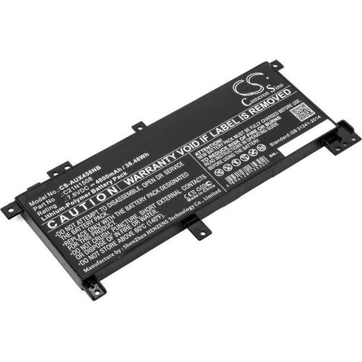 Аккумулятор CameronSino CS-AUX456NB для ноутбука Asus R457UA, R457UA-FA135T, 7.6В, 4800 мАч, 36.48 Вт, Li-Polymer, черный