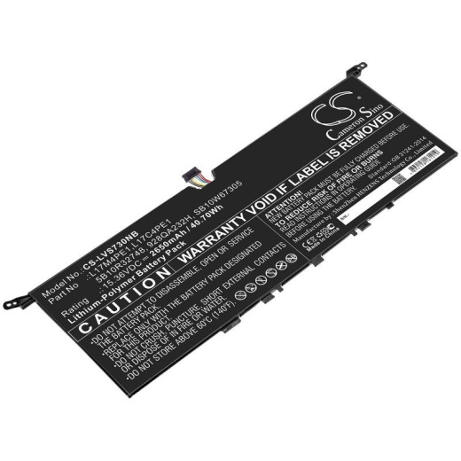 Аккумулятор CameronSino CS-LVS730NB для ноутбука Lenovo IdeaPad 730S 13, 15.36В, 2650 мАч, 40.7 Вт, Li-Polymer, черный