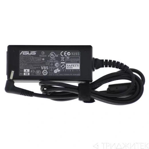 Блок питания (зарядное) для ноутбука Asus Eee PC 1001PX, 1001H А, 1101H А, 1201N, 1201H А, 1202H, 1005PE, 1005HAG, 1008H А, 1008P, 1018P 19 В, 2.1 А, 40 Вт, 2.5x0.7