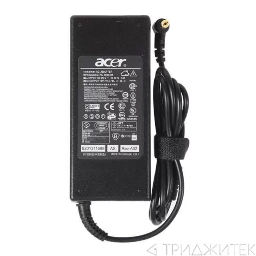 Блок питания (сетевой адаптер) для ноутбуков Acer 19V 7.1A 135W 5.5x1.7mm, без сетевого кабеля, (оригинал)