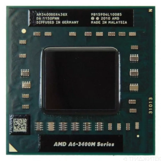 Процессор Socket FS1 AMD A6-3400M 1400MHz (4096Kb L2 Cache, FSB 800MHz, AM3400DDX43GX) RB