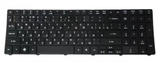 Клавиатура для Acer Aspire 5810T/5410T/5536/5536G/5738/5739/7738/Timeline 5536/5745/5738 RU, Glossy Black
