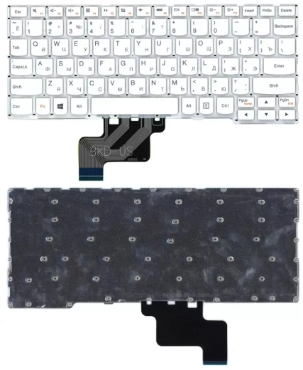 Клавиатура для ноутбука Lenovo Yoga 3 11, 300-11IBR, 300-11IBY, 700-11ISK белая