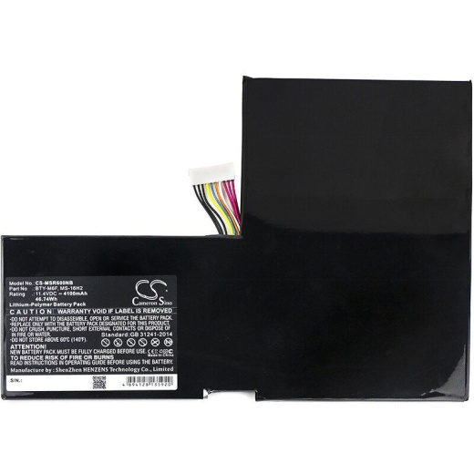 Аккумулятор CameronSino CS-MSR600NB для ноутбука MSI 16H2, 16H4, GS60, 11.4В, 4100 мАч, 46.74 Вт, Li-Polymer, черный