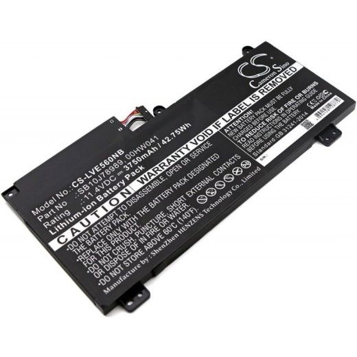 Аккумулятор CameronSino CS-LVE560NB для ноутбука Lenovo Thinkpad E560p, ThinkPad S5, 11.4В, 3750 мАч, 42.75 Вт, Li-ion, черный