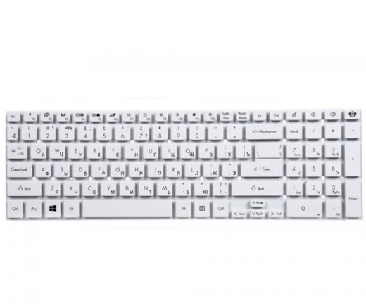 Клавиатура для Packard Bell для Easynote TV11CM, TV11HC, LV11HC, LK11BZ, LS11HR, LS11SB, LS13SB, LS44HR, TS11HR, TS11SB, TS13HR, TS44HR, TS44SB, TSX62HR, F4211, Gateway NV55, NV75] [NK.I171S.02C] White, No Frame, гор. Enter, б.у.