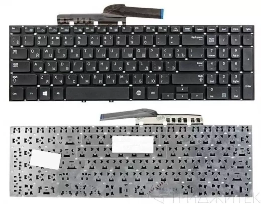 Клавиатура для ноутбука Samsung NP270E5E, NP300E5V, NP350V5C, NP350E5C, NP355E5C, NP350V5C, NP355V5C, NP550P5C чёрная