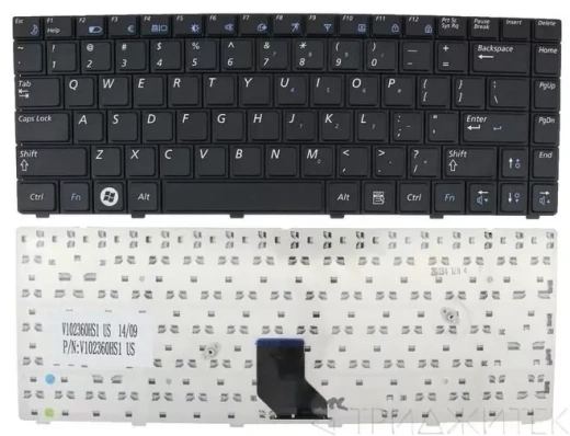 Клавиатура для ноутбука Samsung R513, R515, R518, R520, R522, черная, вертикальный Enter
