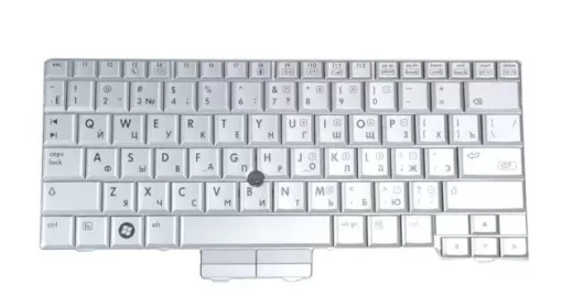 Клавиатура для HP EliteBook 2710P/2730P, RU, PointStick, Silver