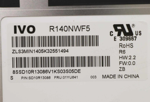 Матрица для Lenovo B140HAK01.0 01YN116 01LW092 02DA375 для ThinkPad T470s Touch  