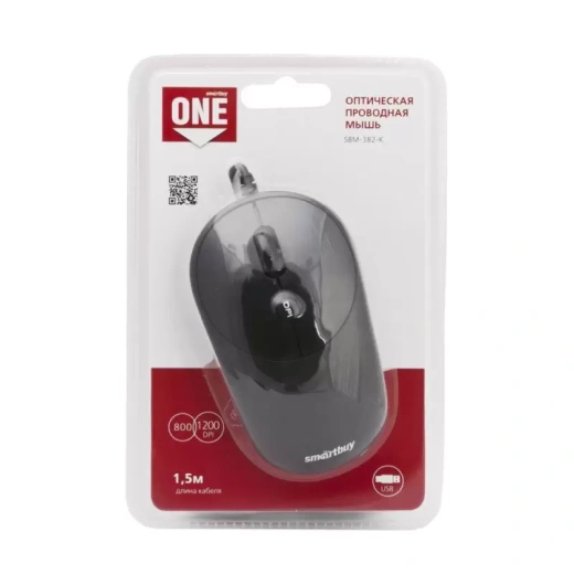 Мышь проводная Smartbuy ONE 382 черная