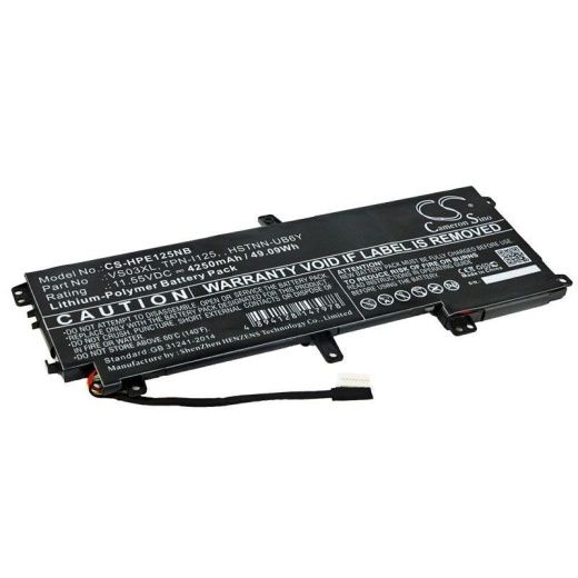 Аккумулятор CameronSino CS-HPE125NB для ноутбука HP Envy 15-AS000, Envy 15-AS000NF, 11.55В, 4250 мАч, 49.09 Вт, Li-Polymer, черный
