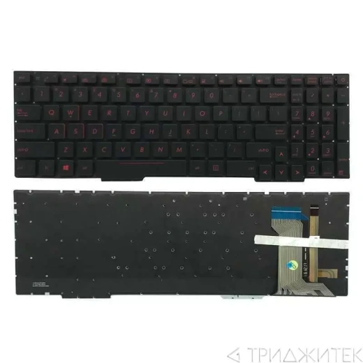 Клавиатура для ноутбука Asus FX553VE, GL553, черная