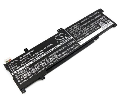 Аккумулятор CameronSino CS-AUA501NB для ноутбука Asus A501C1-Z1-C10, A501LB, 11.1В, 4200 мАч, 46.62 Вт, Li-Polymer, черный