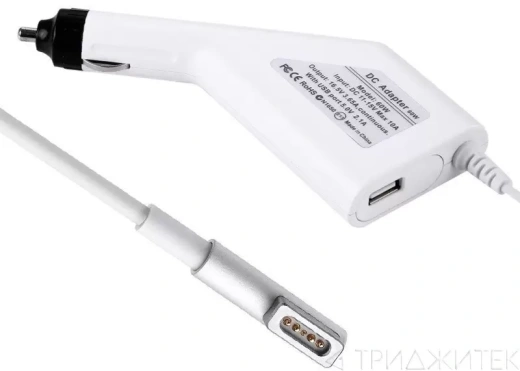 Автомобильный блок питания (зарядное) для ноутбука MacBook 16.5 В, 3.65 А, MagSafe 2, 60 Вт