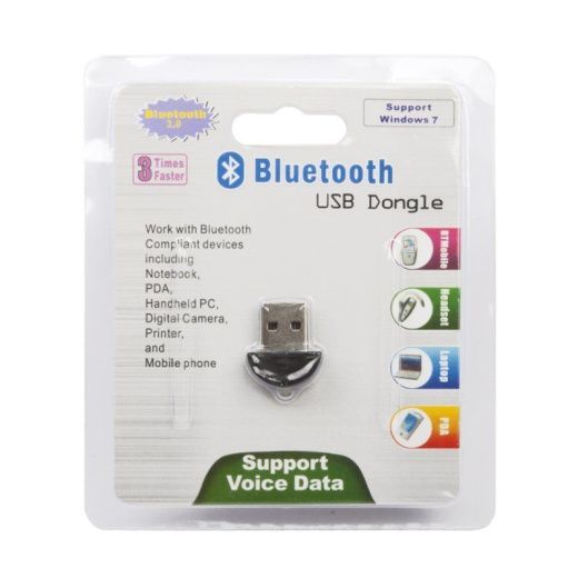 Bluetooth адаптер 100 м, компактный USB 2.0 (упаковка блистер)