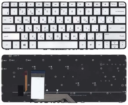 Клавиатура для ноутбука HP Spectre x360 13-4000, черная с подсветкой