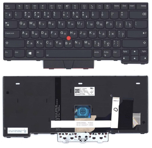 Клавиатура для ноутбука Lenovo ThinkPad L14 gen 1, 2, черная с подсветкой