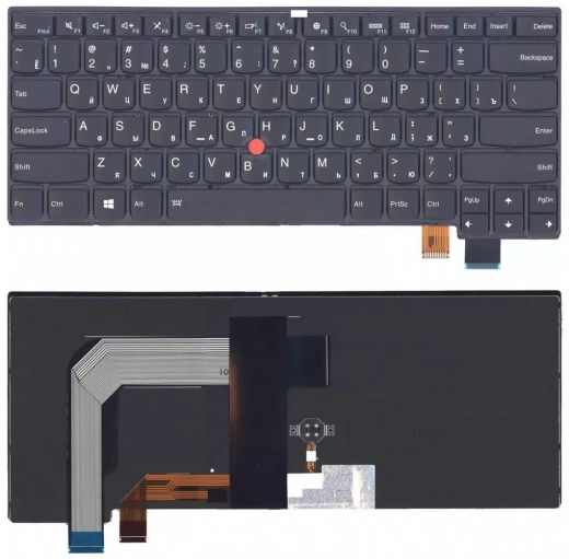 Клавиатура для ноутбука Lenovo Thinkpad T460S черная с подсветкой