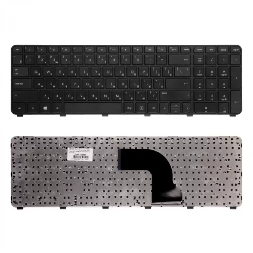 Клавиатура для ноутбука HP Pavilion DV7-7000, DV7T-7000, DV7-7100 Series, чёрная, с рамкой, плоский Enter