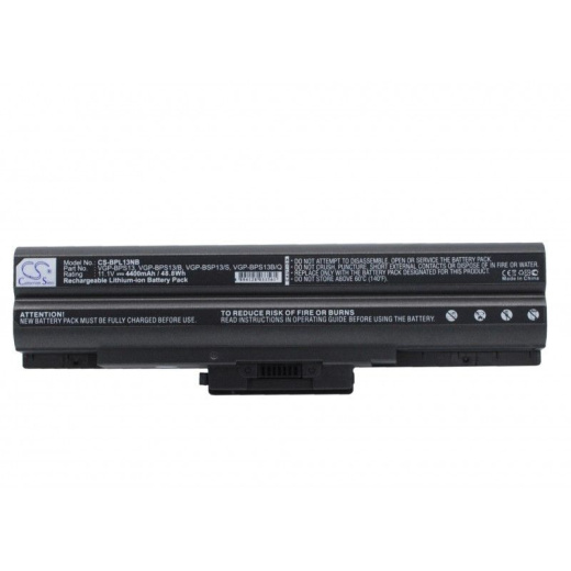 Аккумулятор CameronSino CS-BPL13NB для ноутбука Sony VAIO, VAIO VGN-SR290JTJ, VAIO VGN-TX36C/B, 11.1В, 4400 мАч, Li-ion, черный