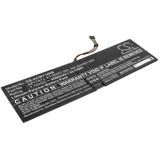 Аккумулятор CameronSino CS-ACW714NB для ноутбука Acer Swift 7 SF714-51T, 7.72В, 4500 мАч, 34.74 Вт, Li-Polymer, черный