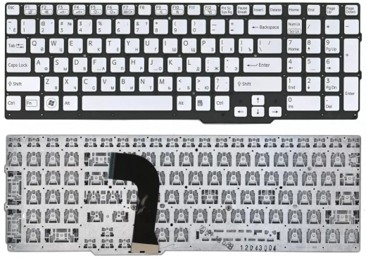 Клавиатура для ноутбука Sony VAIO SVS15 silver with light