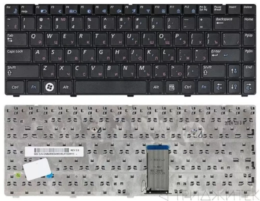 Клавиатура для ноутбука Samsung R418, R420, R425, R428, R469, RV410, RV408, черная