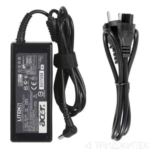 Блок питания (зарядное) для ноутбука Acer Aspire 1680, 2920, 4520, TravelMate C300, Timeline 3410T, 3810T, 5810T, Extensa 4220, 4620, Aspire S3, S5 19 В, 3.42 А, 65 Вт, 5.5x1.7