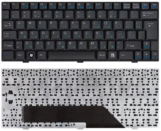 Клавиатура для ноутбука MSI Wind U90, U100, U110, U120, черная