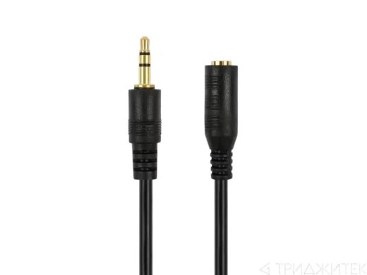 Удлинитель CAB48 AUX 3,5 (M) - AUX 3,5 (F) 3м, черный (Vixion)
