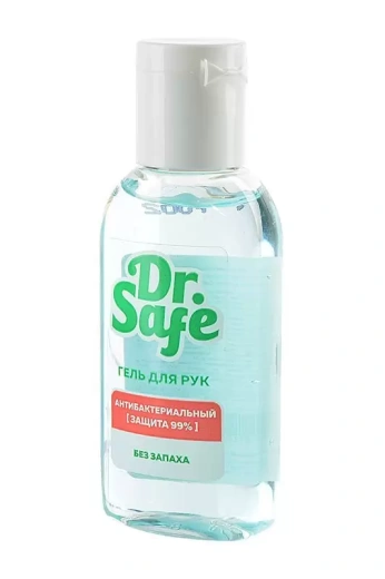Антисептик Dr.Safe антибактериальный гель для рук, без запаxа, 60мл