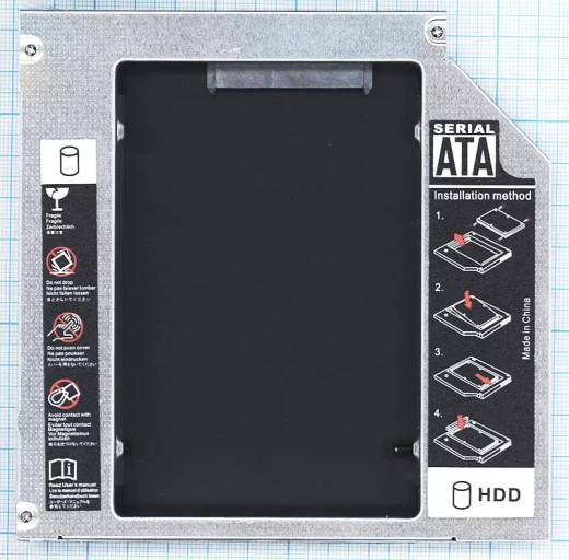 Переходник дополнительного HDD кредл в отсек CD/DVD IDE