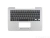 Клавиатура для ноутбука Asus T300FA-1A с топкейсом, серебристая панель, черные кнопки