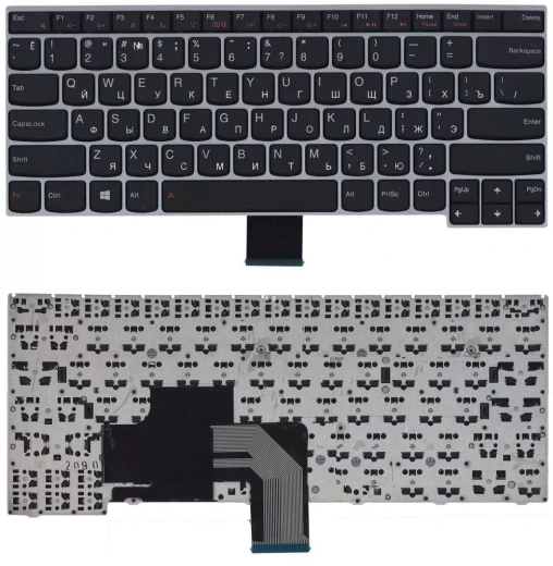 Клавиатура для ноутбука Lenovo V490, V490U, V490UA with silver frame