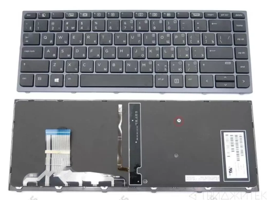 Клавиатура для ноутбука HP Zbook Studio G3 черная, рамка серая