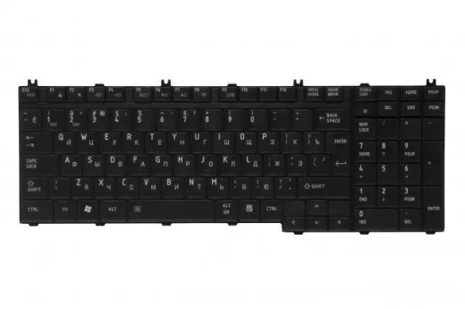 Клавиатура для Toshiba Satellite P300/L350/L355/L500 RU, Black