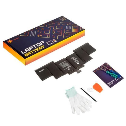 Аккумулятор (батарея) для ноутбука Apple MacBook Pro 15 Retina A1398 A1618 Mid 2015 (A1618) в сервисном наборе ZeepDeep Energy, 99.5Вт, 11.36В