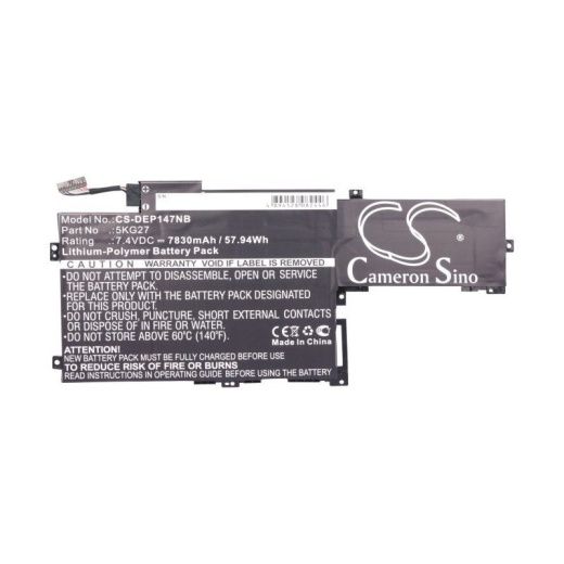Аккумулятор CameronSino CS-DEP147NB для ноутбука Dell Inspiron 14 7000, Inspiron 14-7437, 7.4В, 7830 мАч, 57.94 Вт, Li-Polymer, черный