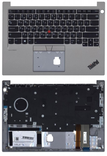 Клавиатура для ноутбука Lenovo Thinkpad E14 топкейс серебро