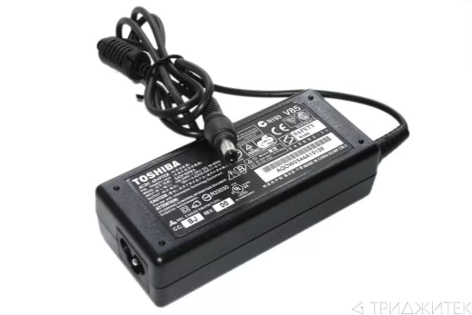 Блок питания (сетевой адаптер) для ноутбуков Toshiba 19V 3.42A 65W 5.5x2.5, (оригинал), без сетевого кабеля